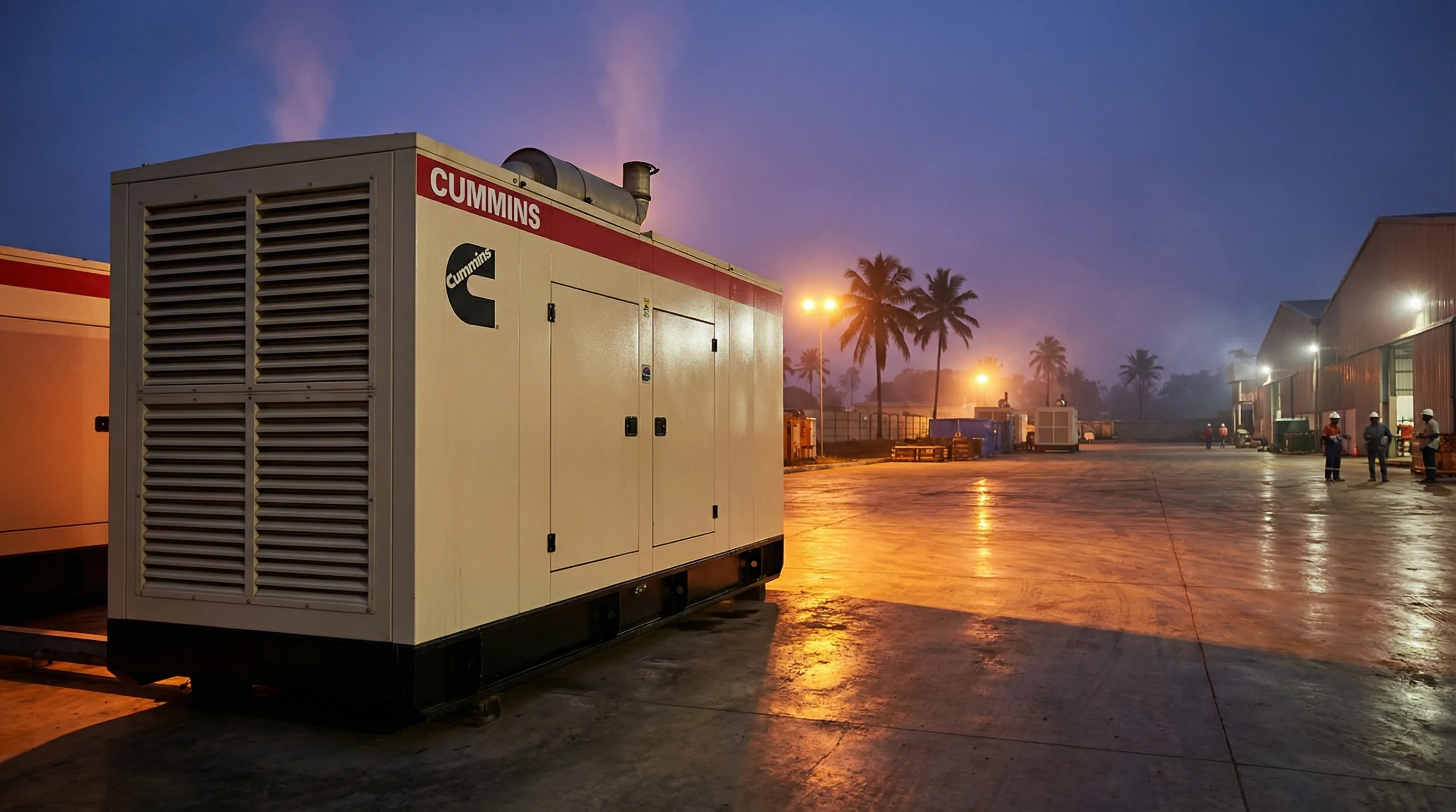 Cummins industrial diesel generator in operation
