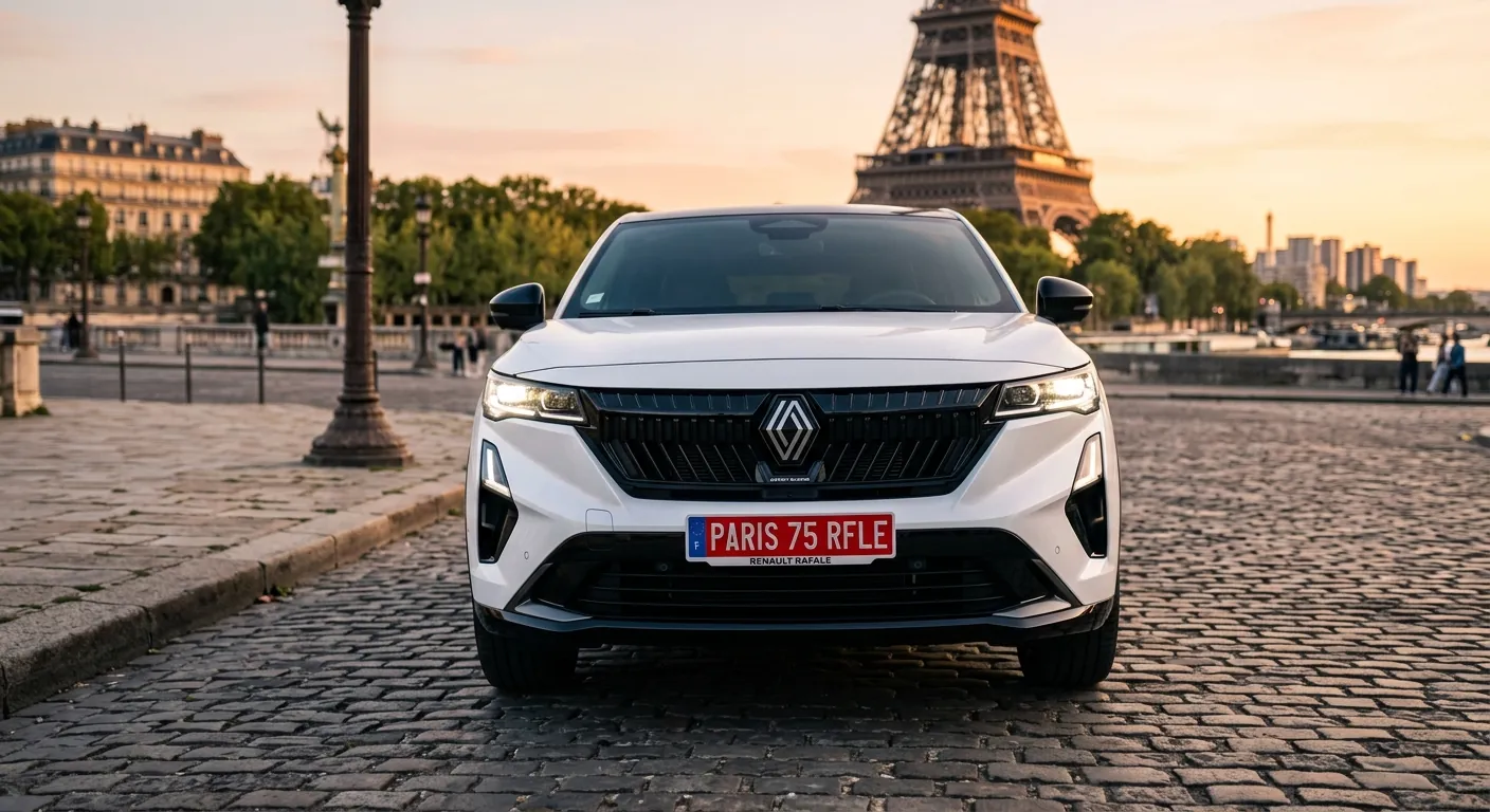 Renault Rafale with red TT plate in Paris